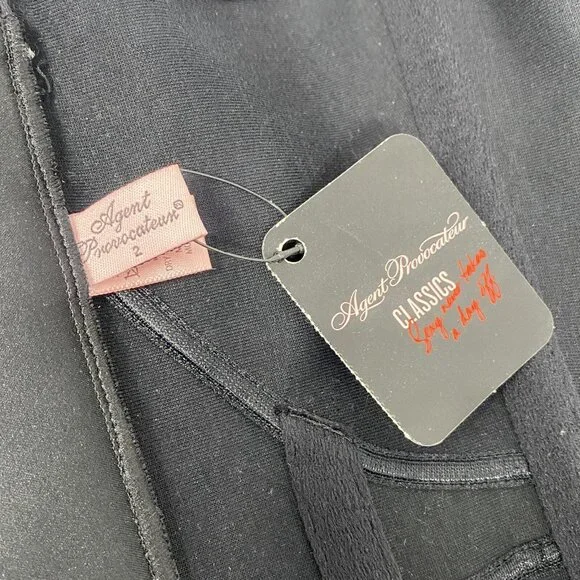 Agent Provocateur Damson Black Satin Corset AP2 Small NWT - Picture 11 of 12